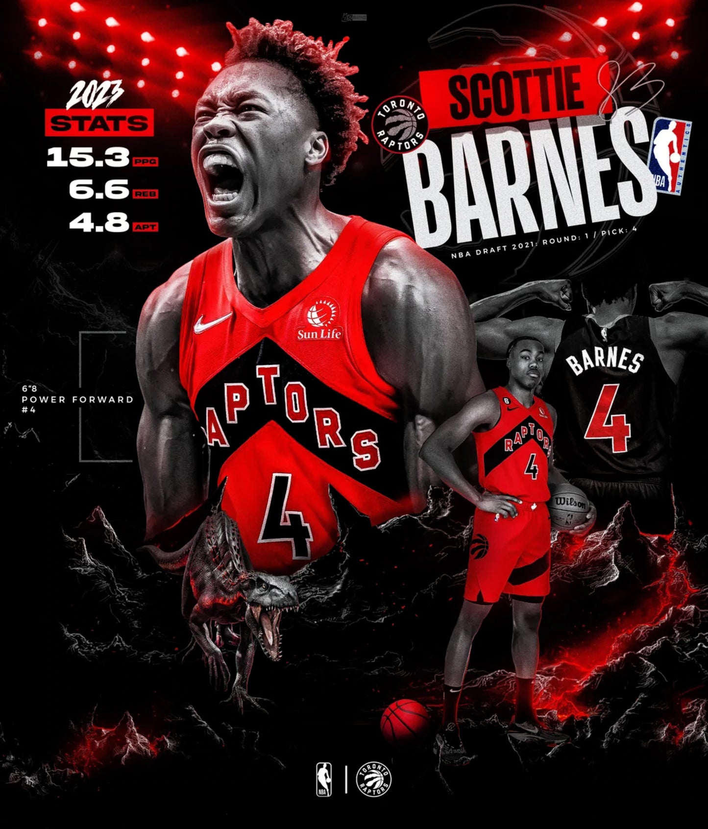 Scottie Barnes Halftone